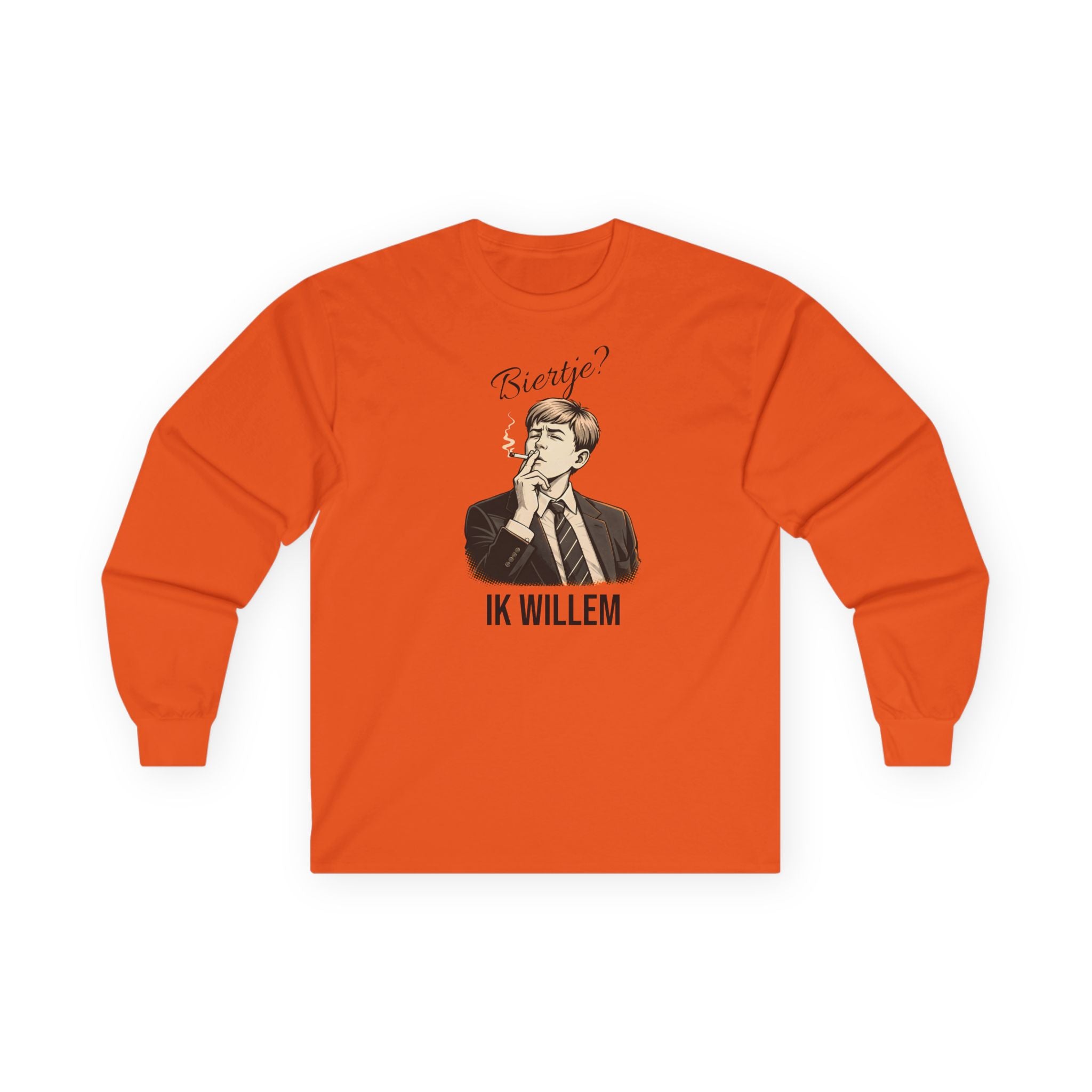 Koningsdag Long Sleeve 2026 – Biertje? (Custom Ik Willem Edition)