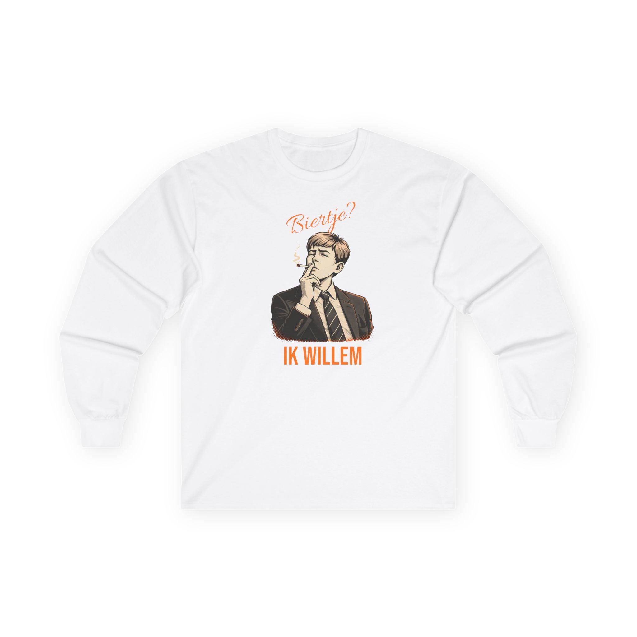 Koningsdag Long Sleeve 2026 – Biertje? (Custom Ik Willem Edition)